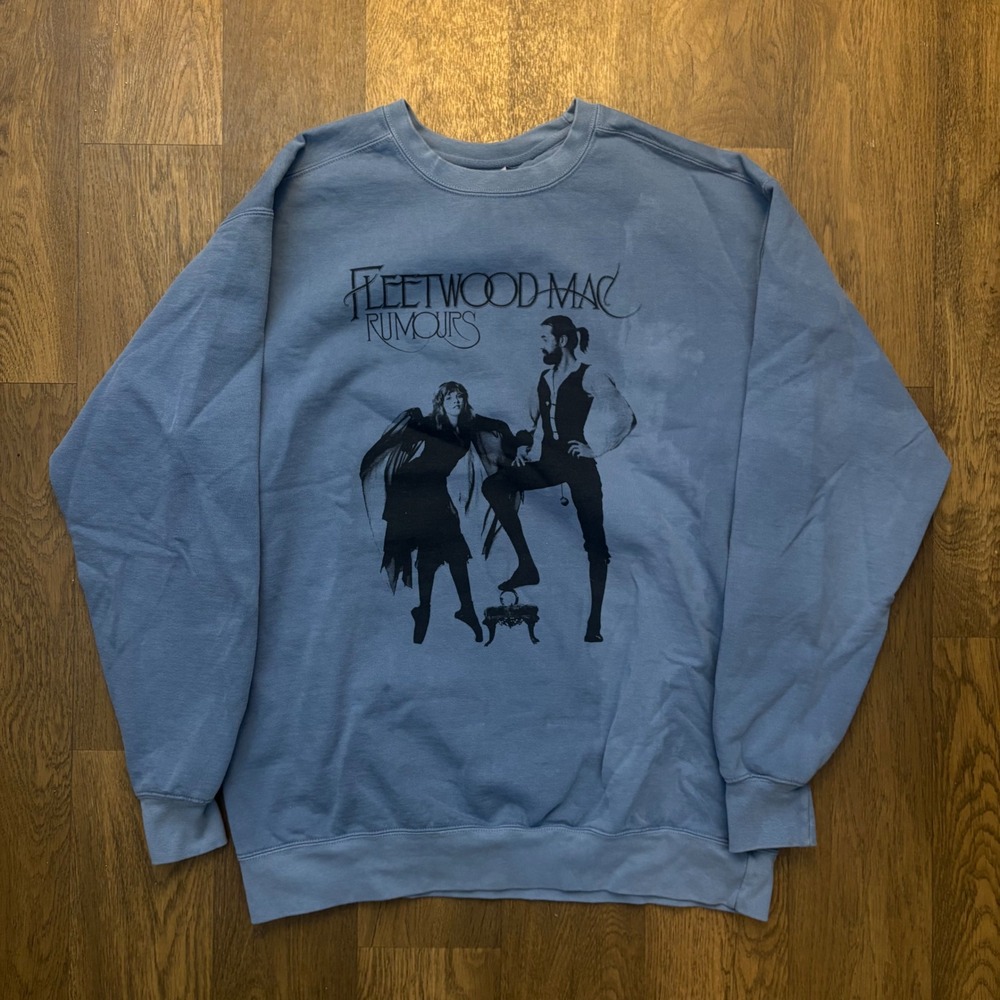 Modern Comfort Colors Stonewashed Fleetwood Mac Rumours Album Crew Sweatshirt